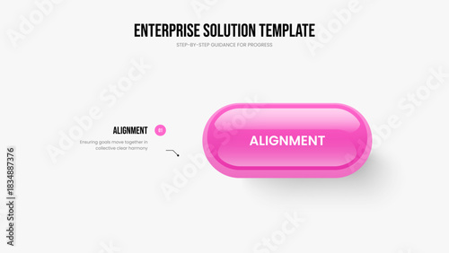 Visual Proposal 1 Element Infographic Slide Layout. Product Launch One Step Diagram Presentation Template. Corporate Introduction Slideshow Design Vector Illustration.