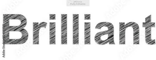 Brilliant text in a captivating hand drawn scribble style for clever ideas