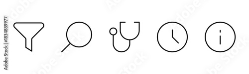 UX UI web icons. Vector illustrator, Suitable for Web Page, Mobile App, Web, and Print.