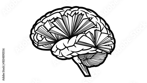 Detailed line art illustration of an intricate symmetrical circular ornamental design featuring a central star, geometric patterns, and a blank banner.