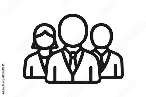 Professional business organization staff members group representing corporate teamwork structure