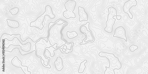 High-Resolution Seamless Cartographic Elevation Lines Background with Minimalist Topography Look