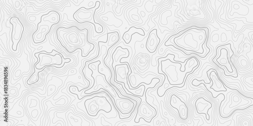 Ultra High-Detail Black and White Seamless Topographic Contour Line Background Texture Design