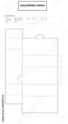 custom dimensions recessed end box folder dieline template box dieline die lines packaging custom dieline  box cardboard box dieline pizza box dieline printable product packaging layout,
