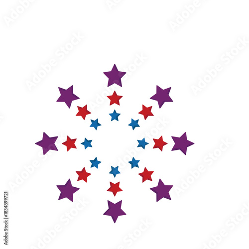 Colorful icon for ring of stars