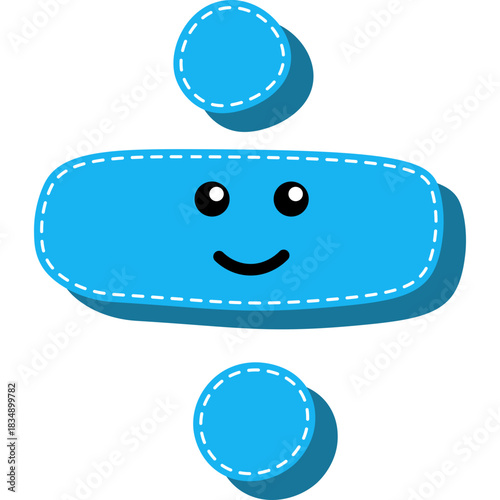 Cute Division Sign Character