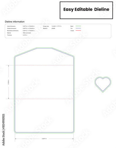 heart sticker sleeves envelopes envelope sleeves dieline template box dieline die lines packaging custom dieline  box cardboard box dieline pizza box dieline printable product packaging layout,
