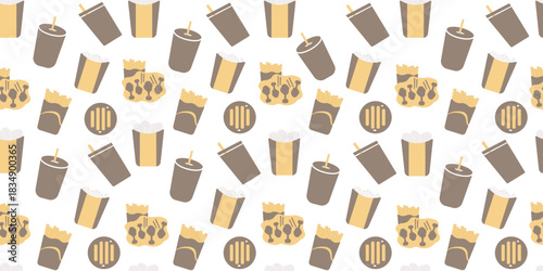 food vector pattern for digital graphic and printing 