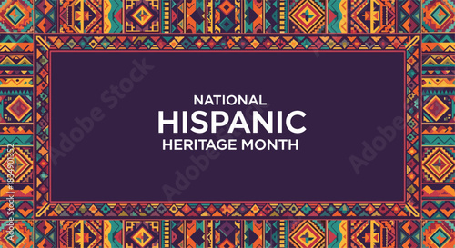 National Hispanic Heritage Month Celebration Banner Design.