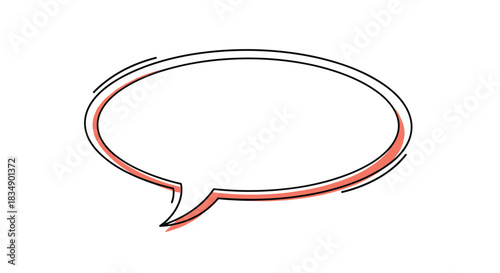 Speech bubble illustration for communication and conversation.