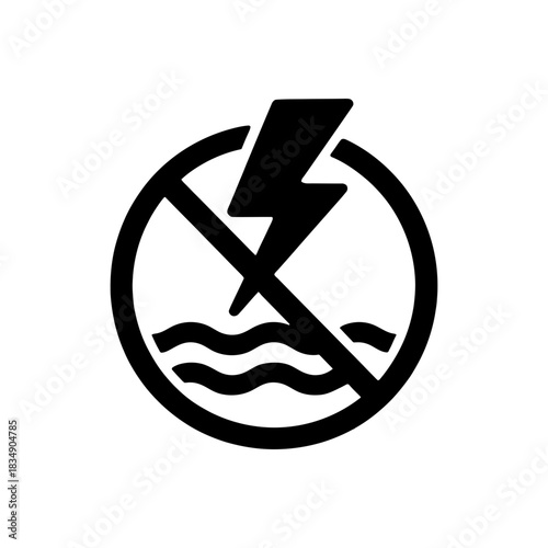 Thunderstorm Pool Closure Icon