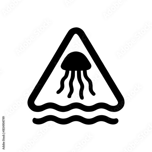Jellyfish Hazard Warning Icon
