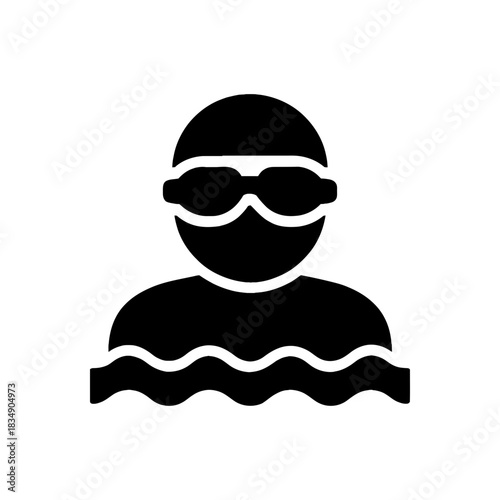 Swimmer With Goggles Icon