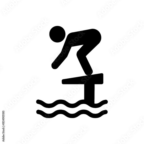 Springboard Diving Platform Icon