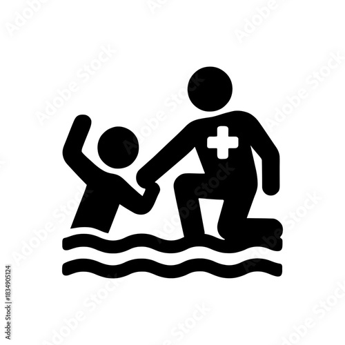 Lifeguard Rescue Assistance Icon