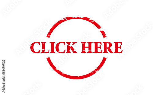 CLICK HERE - Red Rubber Stamp with text CLICK HERE
