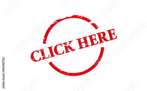 CLICK HERE - Red Rubber Stamp with text CLICK HERE
