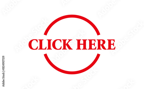 CLICK HERE - Red Rubber Stamp with text CLICK HERE
