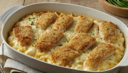 cod au gratin in a dish