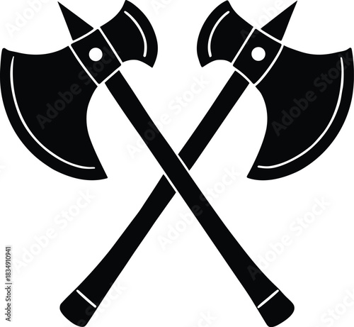 Crossed Battle Axes Illustration