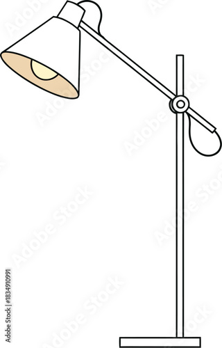 Illuminating possibilities with light teal lamp for professional office space