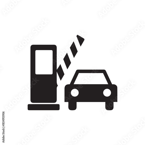 toll gates icon vector logo template