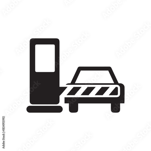toll gates icon vector logo template