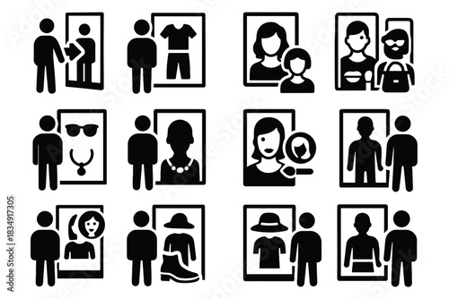 Shoes makeup ar trial icon mirror ai outfits icons virtual vector simulation