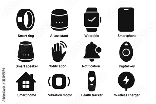 Control key icon vector alert assistant personal motor tracker ring smartphone