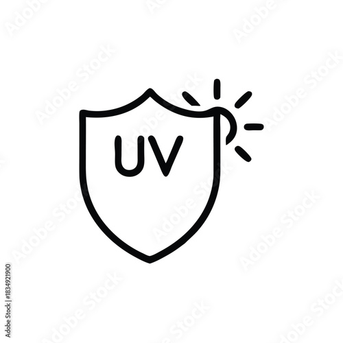 uv shield icon, sun protection symbol, ultraviolet defense graphic, skin safety icon,