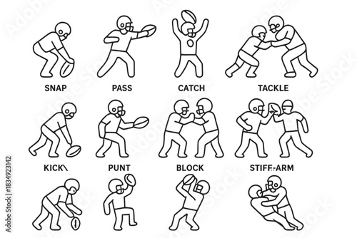 Sack punt action catch arm stiff icon vector interception icons kick football