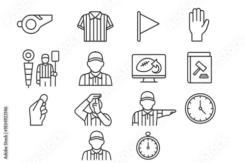 Crew icon game timeout vector instant grid ejection icons penalty signal referee