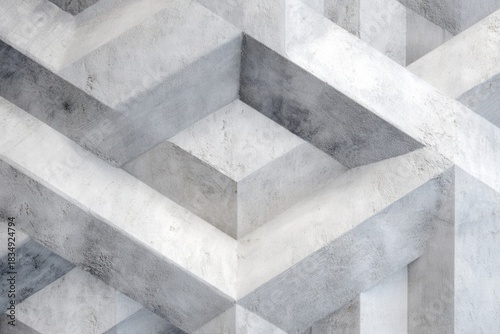 Elegant white and grey geometric design showcasing layered textures with a modern aesthetic offering a stylish backdrop for creative projects