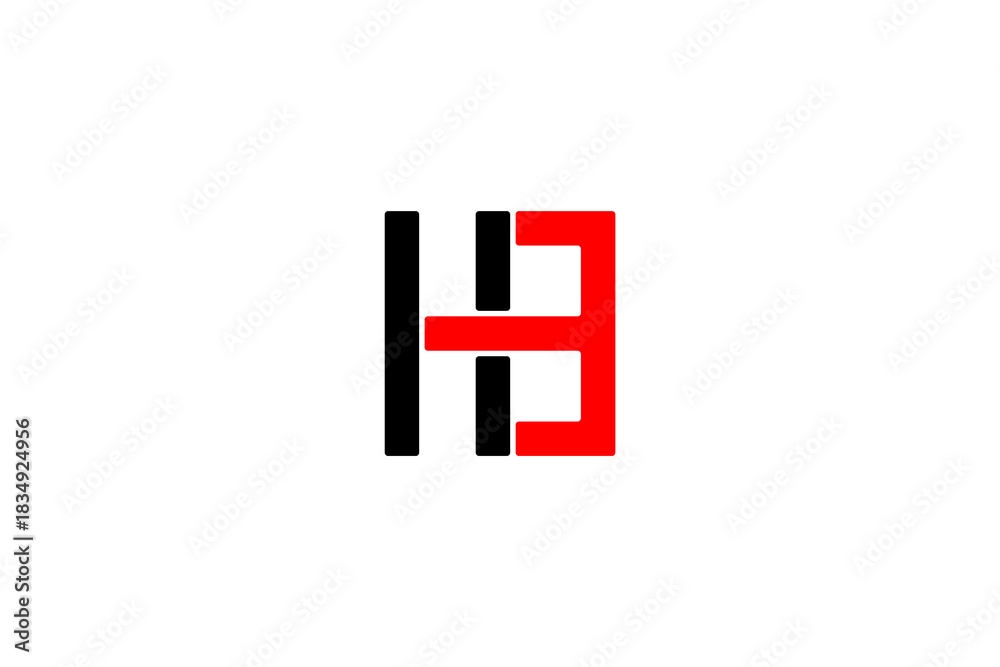 Obraz premium HTE letter logo design