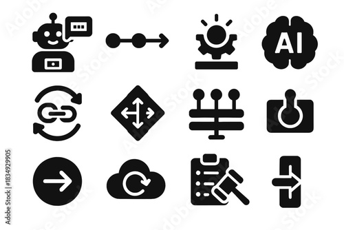 Sterile vector balancer appearance no workflow pipeline icons diamond core icon indicator