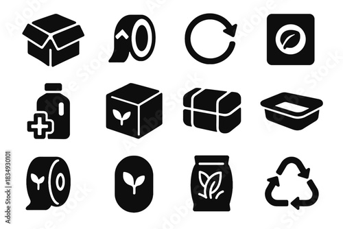 Cells sustainable shape vector rounding packaging icon transparency icons space textures no
