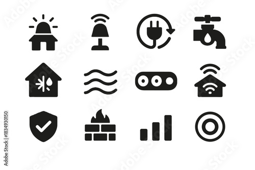 Vector gradients sterile home icon negative smart invisible no optional