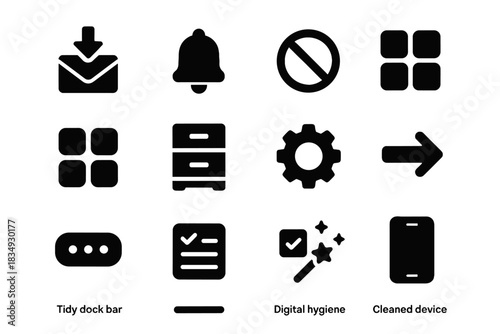 Perfectly cleanup no icon centered file digital bar vector feed icons decluttering