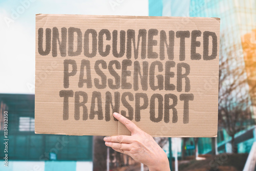 Wallpaper Mural "Undocumented Passenger Transport" Vehicles carry individuals lacking proper papers. UNDOCUMENTED. PASSENGER. TRANSPORT. VEHICLE. PAPER. Torontodigital.ca