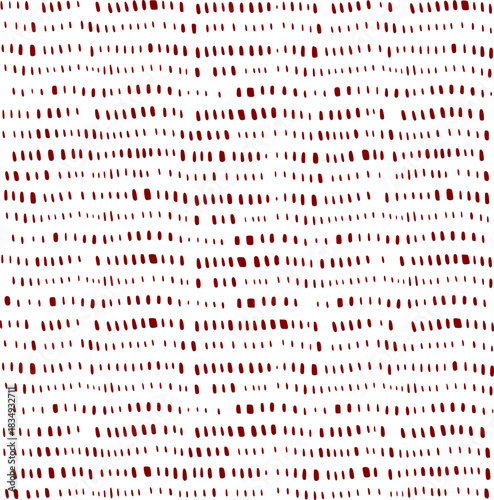 Abstract Red Dashed Lines Pattern on White Background