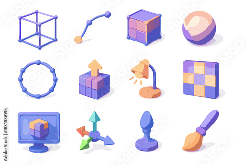 Function d icon edit setup modeling extrude vertex tools viewport camera vector