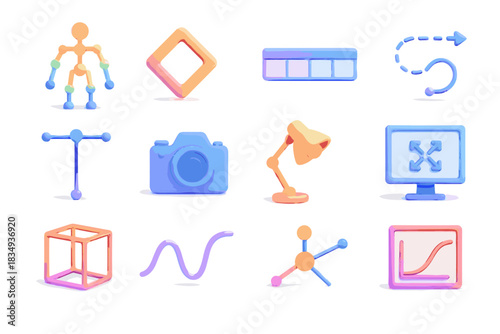 Path control animation skeleton icon timeline camera d tool point vector spline