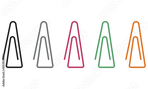 Paperclips vector icon. isolated on white background. vector illustration. EPS 10