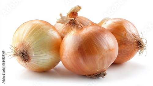 Wallpaper Mural Fresh onions in a close-up view ready for cooking or preparation in a kitchen setting showcasing their natural color and texture Torontodigital.ca