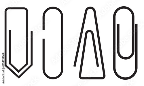 Paperclips vector icon. isolated on white background. vector illustration. EPS 10