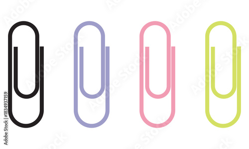 Paperclips vector icon. isolated on white background. vector illustration. EPS 10