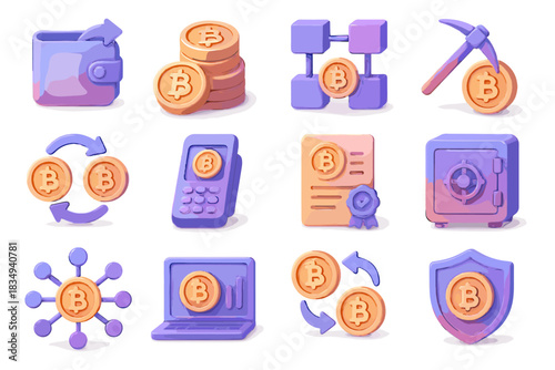 Smart mining arrow d digital cryptocurrency vector stack icon decentralized swap wallet