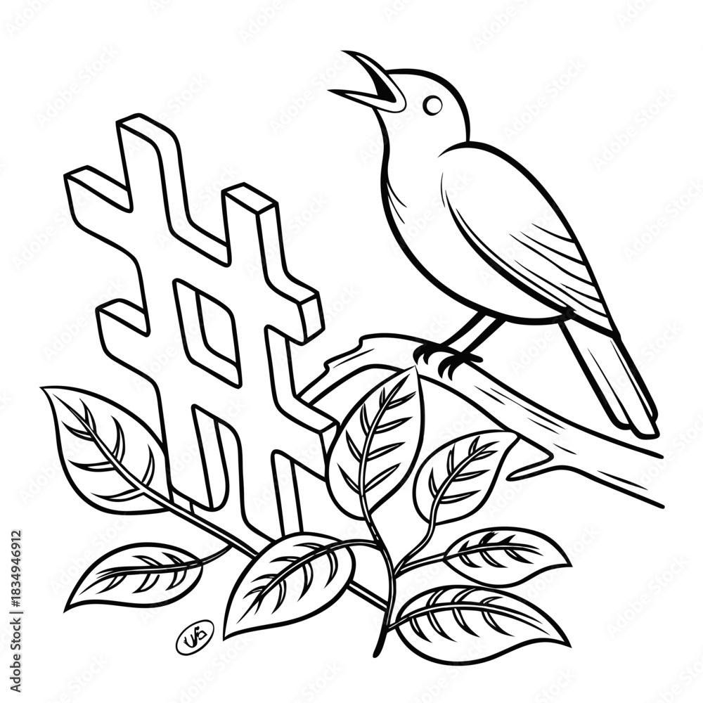 Obraz premium Hashtag Symbol Icon