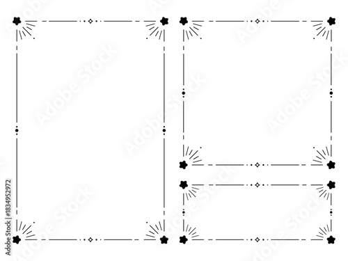 シンプルな星のフレーム3サイズセット