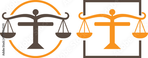 Law Justice Balance Scale Symbol Logo Design Professional Vector Template